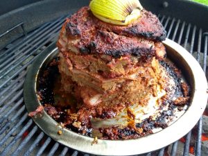 Döner-Spieß - der erste Anschnitt Döner-Spieß - der erste Anschnitt
