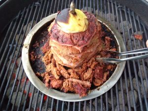 Döner-Spieß - der zweite Anschnitt nach 15 Minuten Döner-Spieß - der zweite Anschnitt nach 15 Minuten
